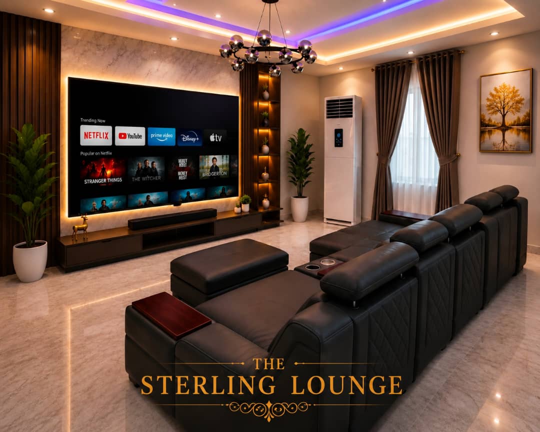 Elegant living space inside The Sterling Suite duplex Mararaba