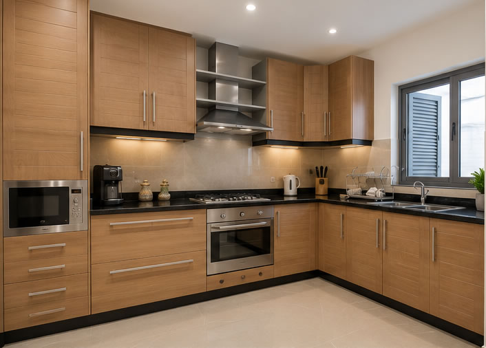 Fully fitted kitchen at The Sterling Suite Mararaba